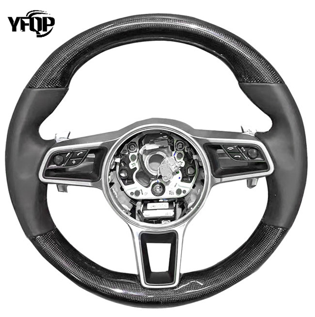 Новинка, рулевое колесо Porsche, светодиодное рулевое колесо из углеродного волокна, рулевое колесо из алькантары