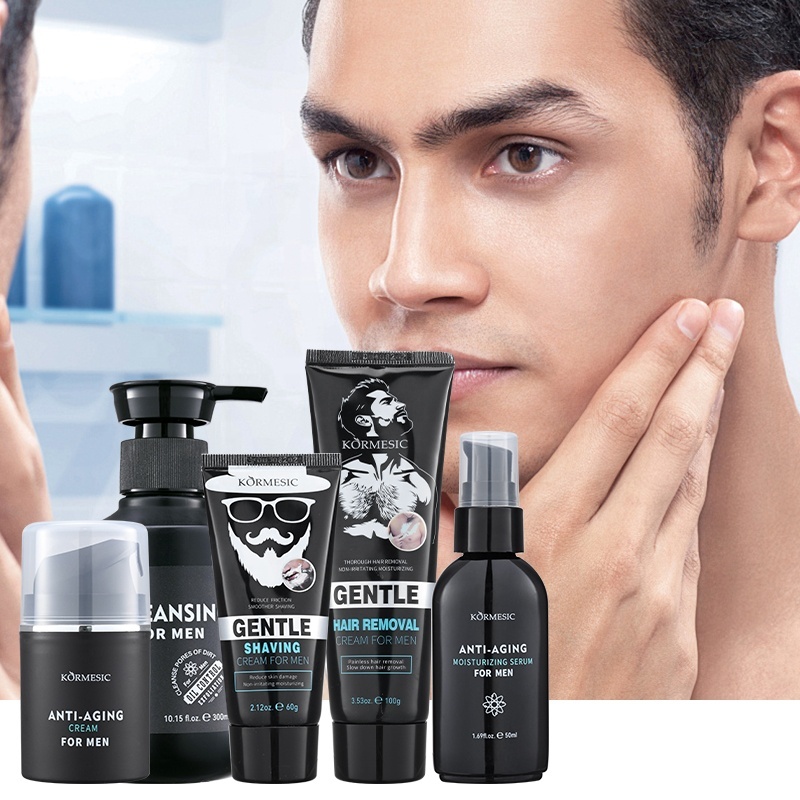 Hot Selling private label hydrating lightening Moisturizer Cosmetics Set Men's skincare set