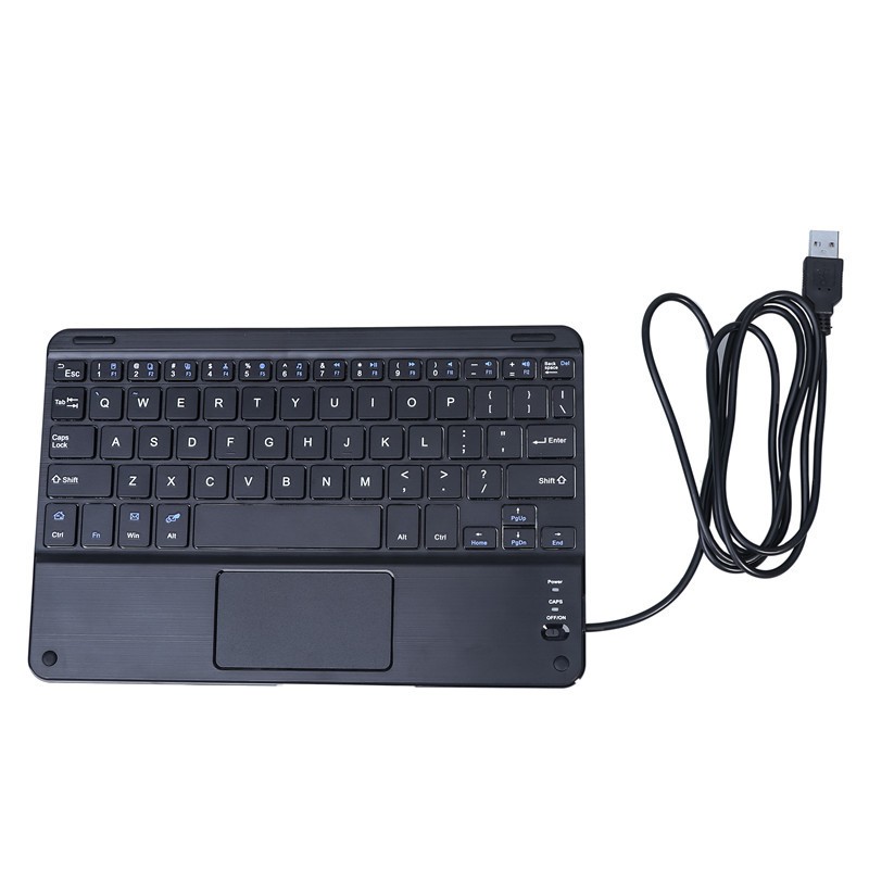 Лучшая клавиатура Qwerty PC USB 9 дюймов Мини Проводная клавиатура USB с тачпадом для компьютера