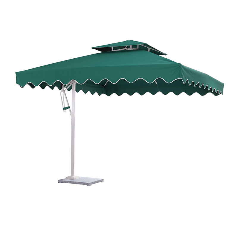 Large square shape polyester top metal frame outdoor garden umbrella