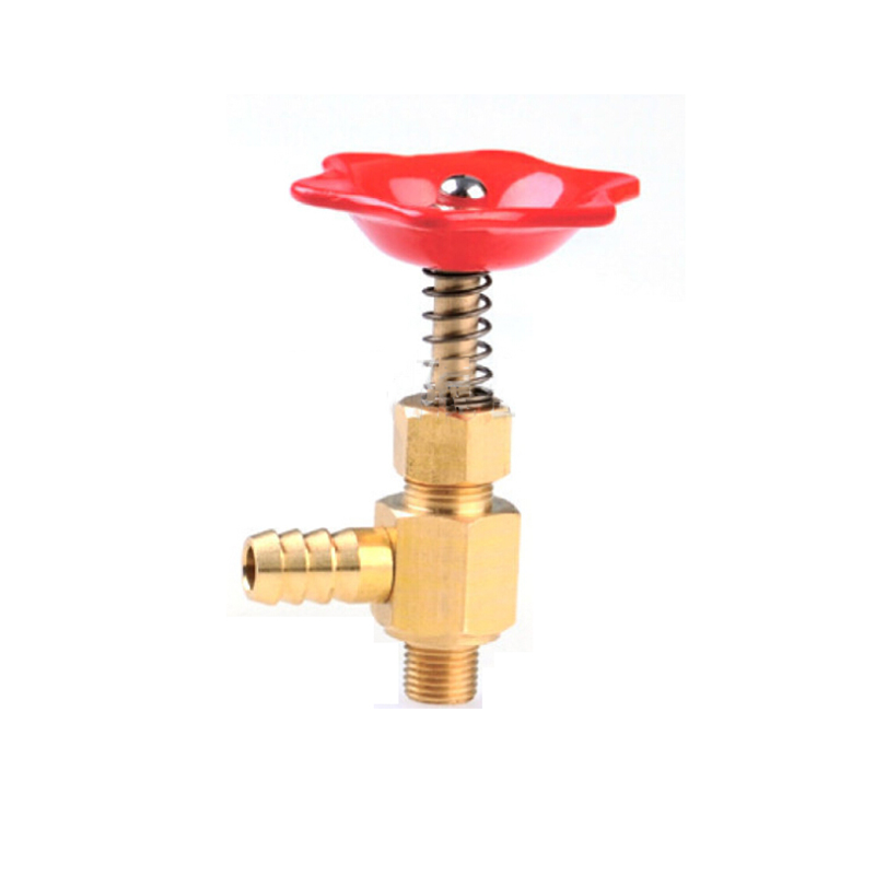 10mm Hose Barb x M10*1 Male Thread Angle Brass Needle Valve Regulating Valve Adapter For Water Oil Air