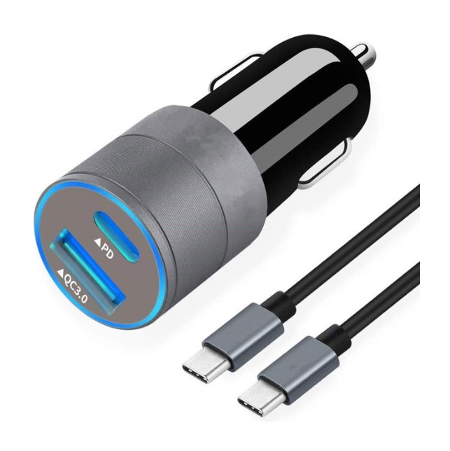 Лидер продаж amazon, быстрое зарядное устройство QC3.0 USB, автомобильное зарядное устройство с 1 портом Type-C, автомобильное зарядное устройство для мобильных аксессуаров