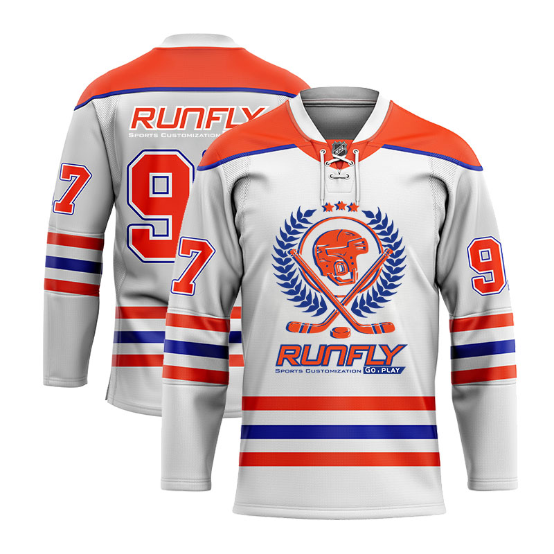 runfly Source manufacturer Digital Printing custom sublimation Thickened hockey jersey