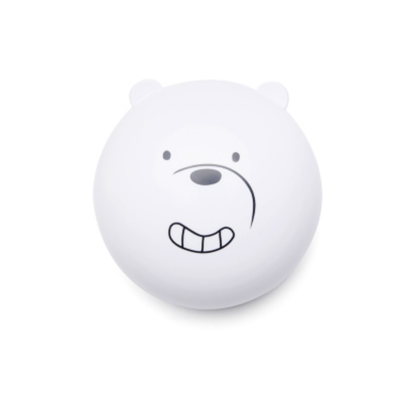 High quality Cute cartoon round white bear shape Contact Lenses Case Box for Eye color Care Travel Kit Holder Container