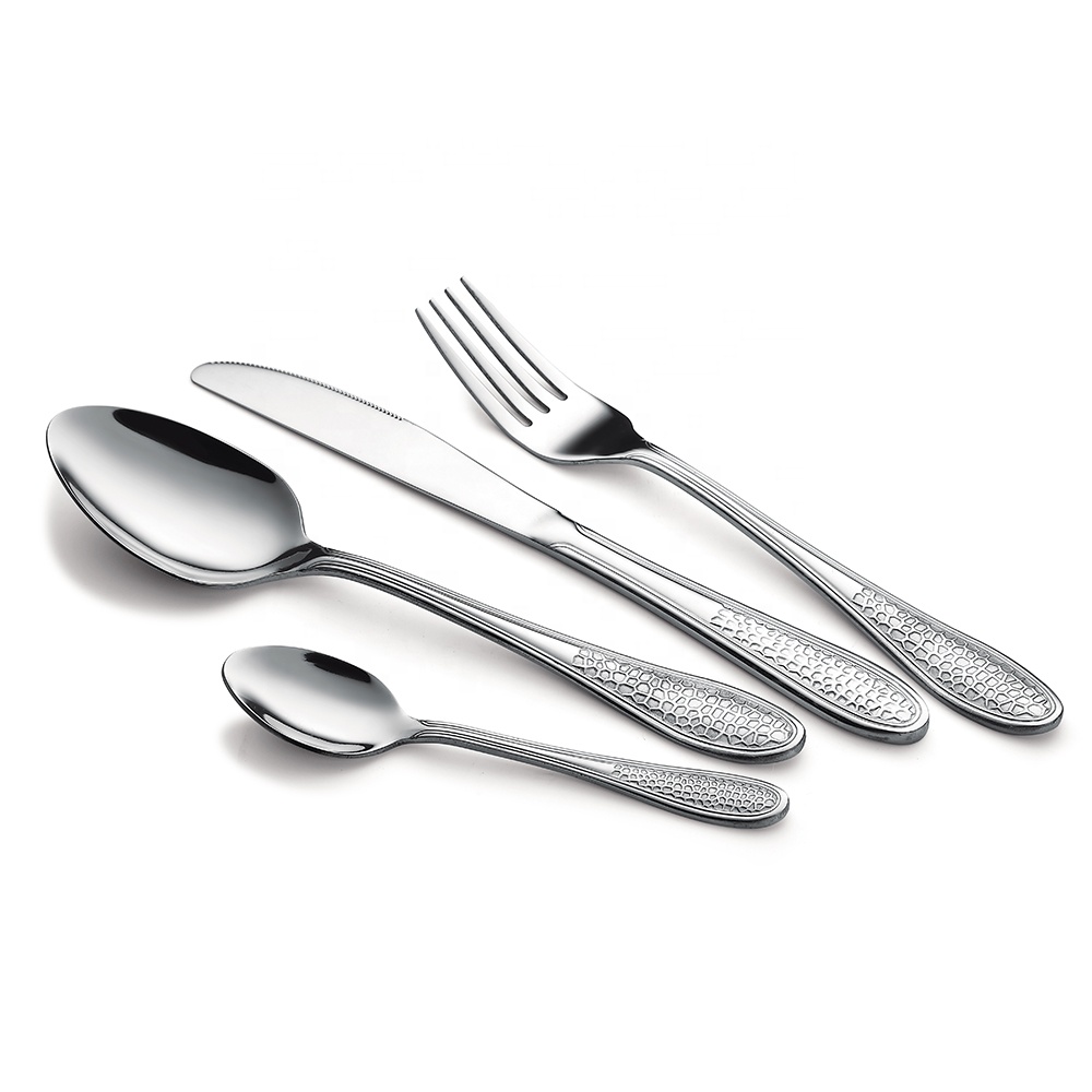 China bulk custom spoon fork silverware dinnerware tableware stainless steel royal luxury cutlery set