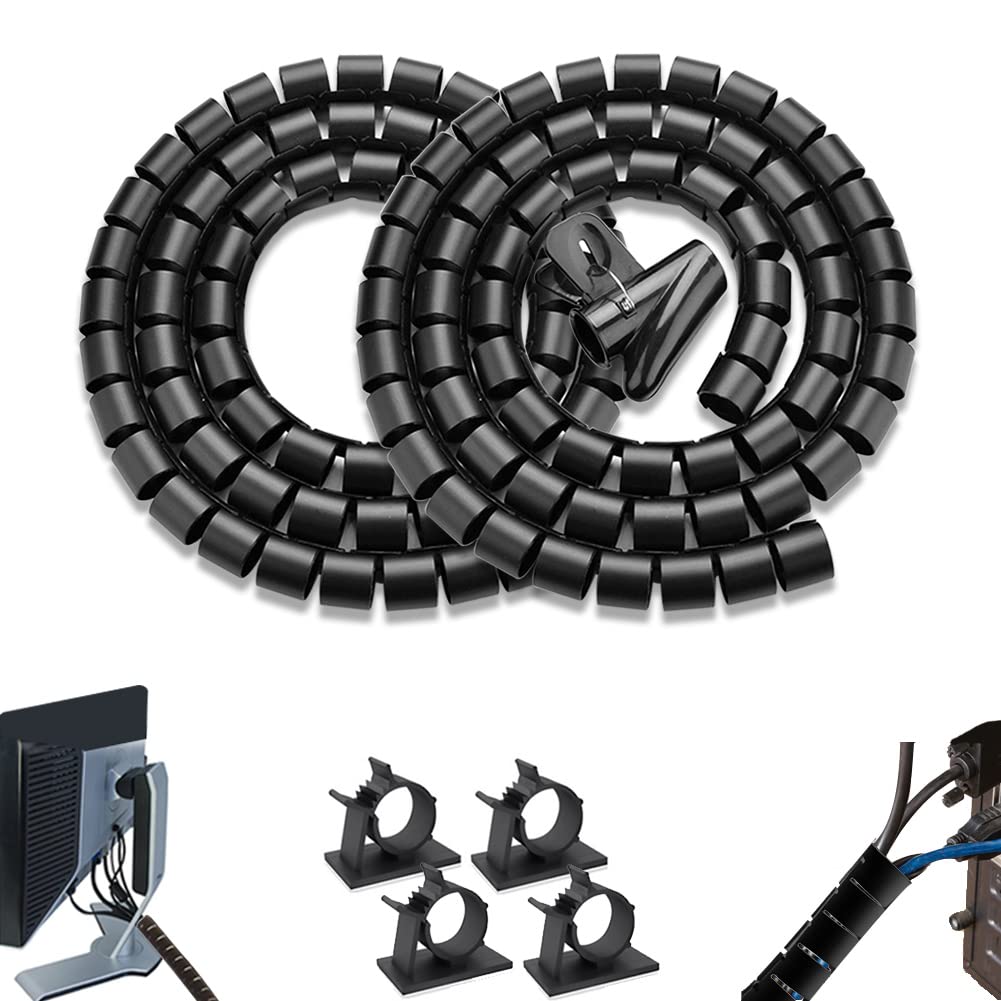 1m 5m 10m Wrapping Hose Cable Organizer 10 16 22 28 32 42mm Plastic Cable Tidy Polyethylene Wrap Spiral Wrapping Band