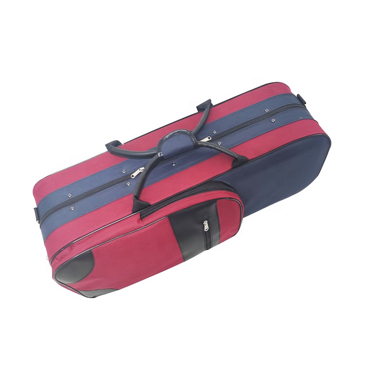 Gaosijia Custom OEM best selling wholesale oxford cover shaped foam light double violin case 4/4 G-2020V for double violins