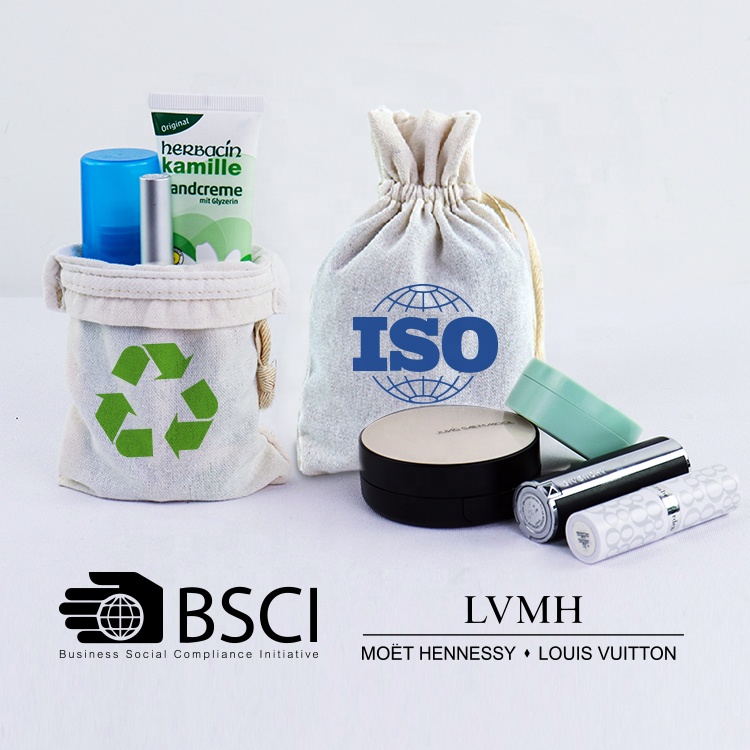 ISO BSCI LVMH factory eco-friendly small silk gift bags polyester logo satin drawing string bag custom cotton drawstring bag