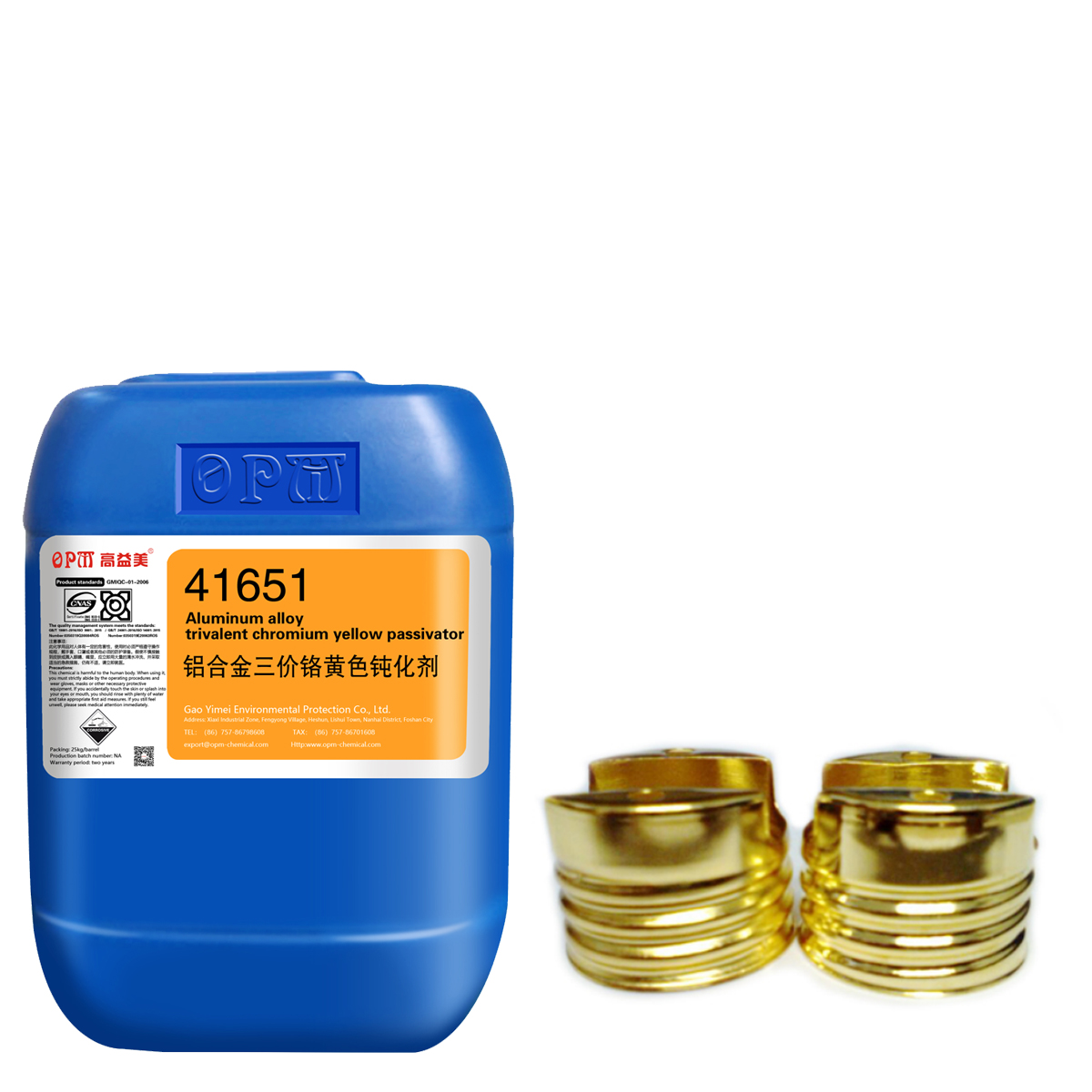 Chrome Electroplating Additives Trivalent Chromium Yellow Passivator For Aluminum Alloy Plating