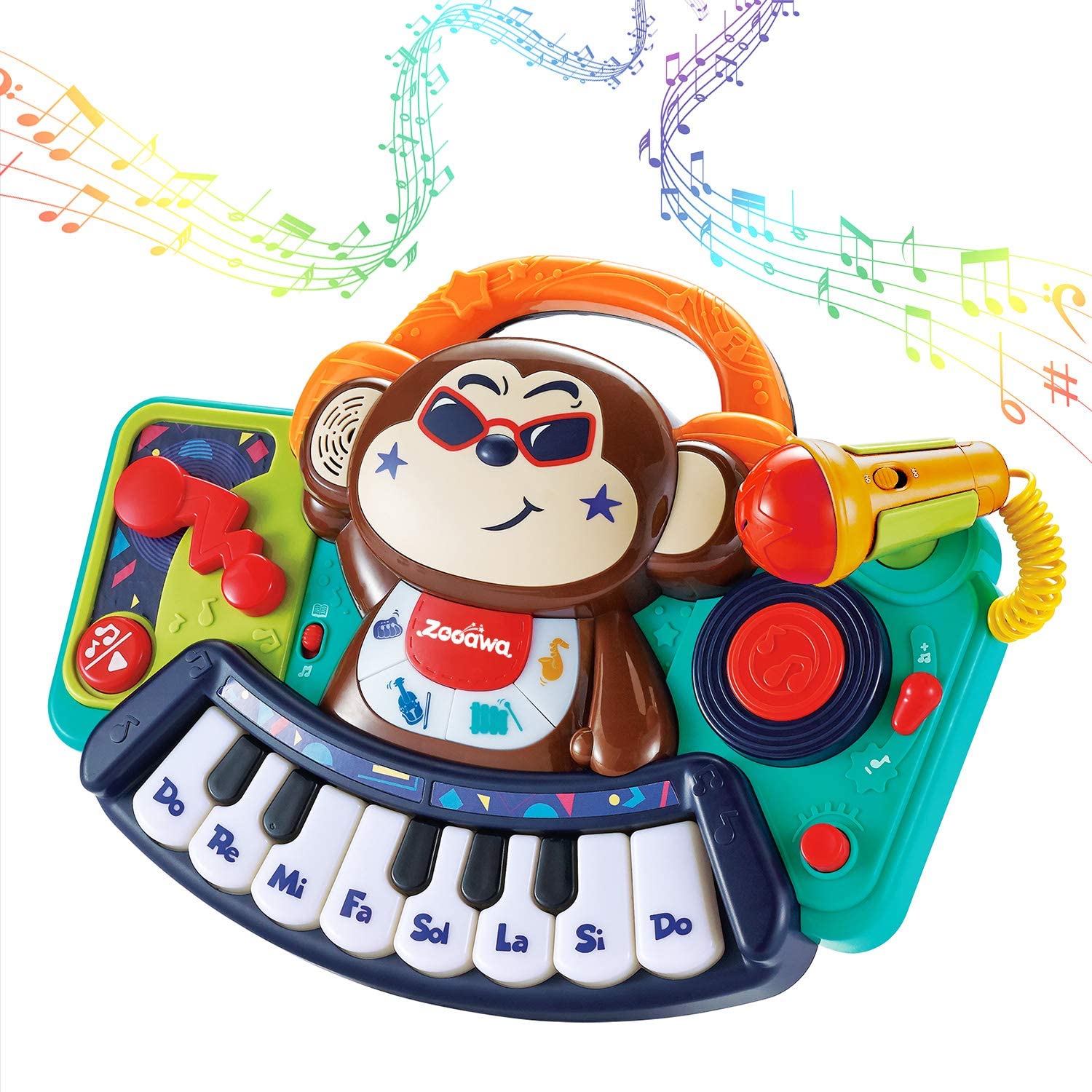 Zooawa Kids Musical Piano Toy, Educational Learning Toy Ideal Birthday Gift for 18 24 Months 2 3 Year Old Baby Girl Boy