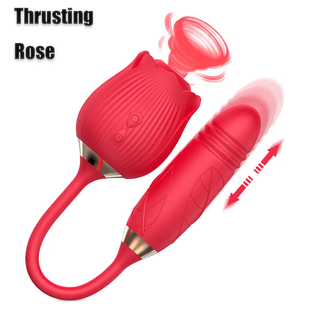 DKK Wholesale Rose Vibrators with Ball Vibrating Egg G spot Clitoris Stimulator Rose Toy for Women Sex Toys