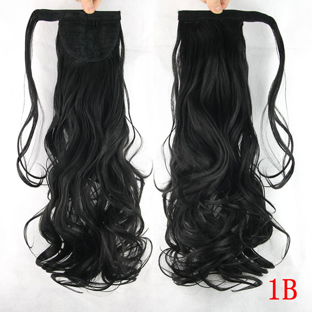10 Colors High Temperature Fiber Synthetic Hair Curly Hairpiece Ponytail Hair Extensions HairWavy Band Ponytail
