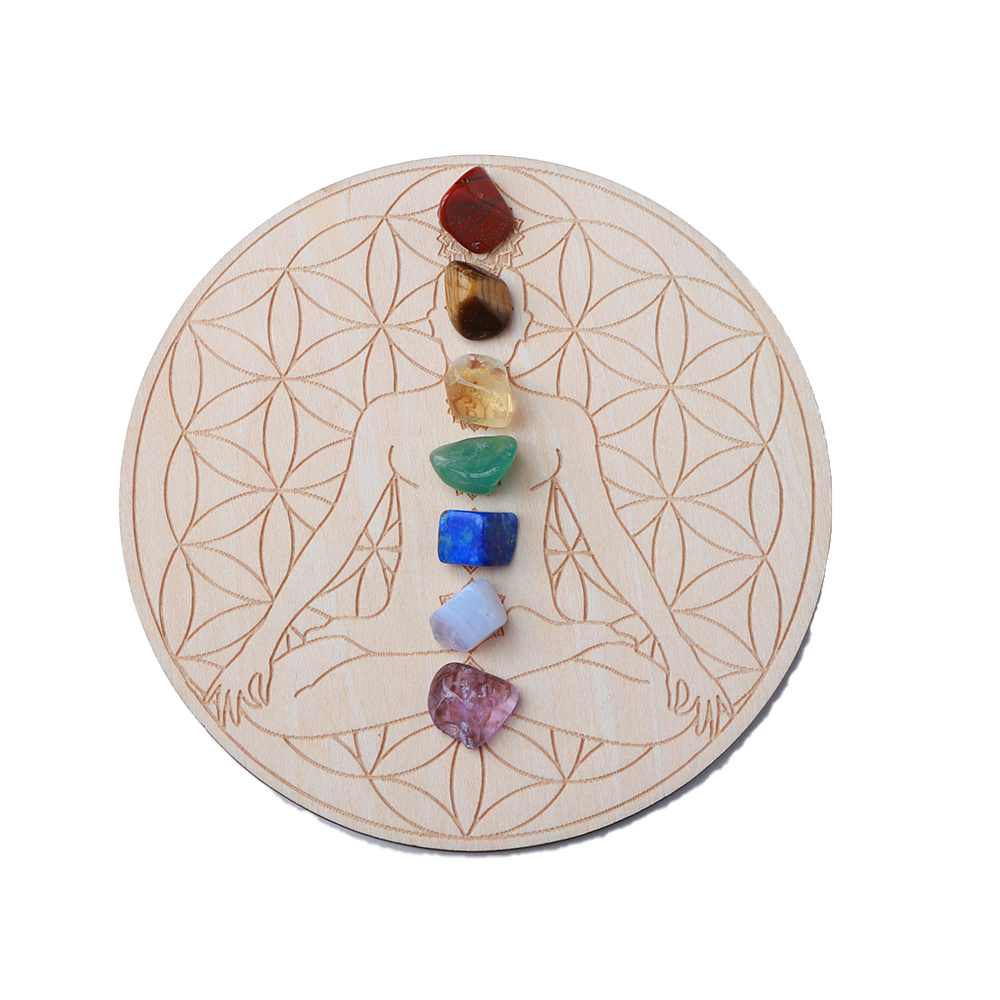 Seven Chakra Healing Stone + Seven Star массив древесной плиты гравия Chakra домашний Декор подарок смешанный кристалл натуральный 7 шт./компл. 10 см