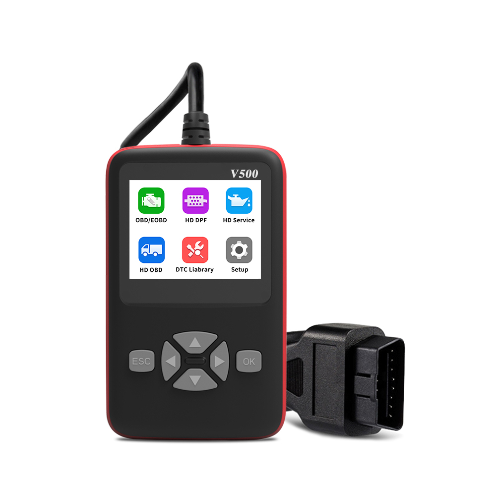 Скидка, простой в использовании сканер для грузовика V500 Obd2 24 В, OBDII OBD II ELM327 12 В 24 В, дизельный obd 2 Автомобильный сканер, OEM завод