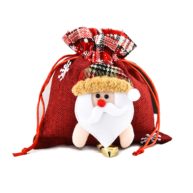 Christmas Decoration Candy Tote Bag Children's Kindergarten Shopping Mall Christmas Apple Gift Bag Items