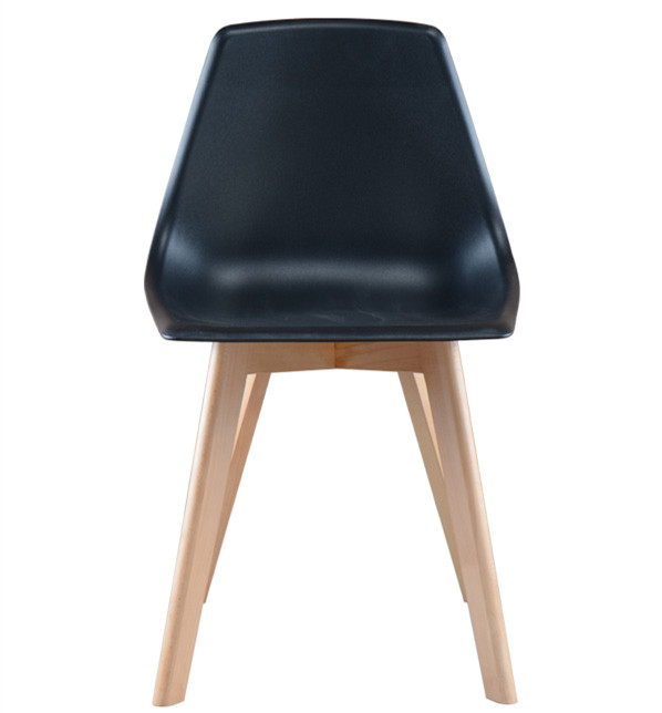 Furniture manufacturer high quality polypropylene plastic wood commercial cafe waiting dining chair