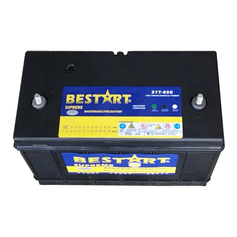 31T/31S(Group 31)special maintenance free truck battery 12V100Ah 850CCA with Stud/Double Thread Terminal