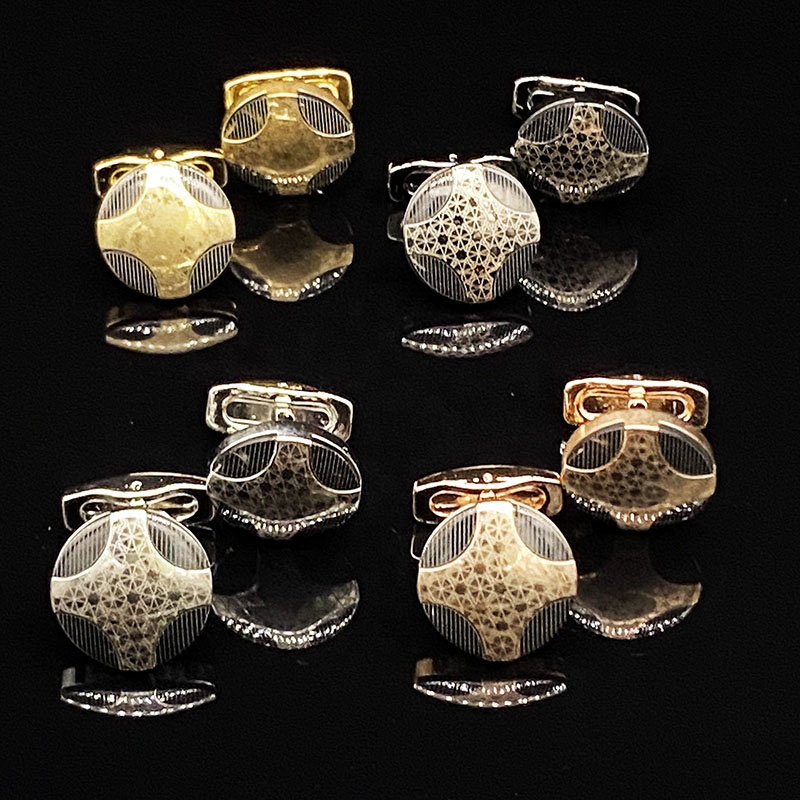 Wholesale Luxury High Quality Cufflinks for Business Men Shirts Sublimation Cufflinks