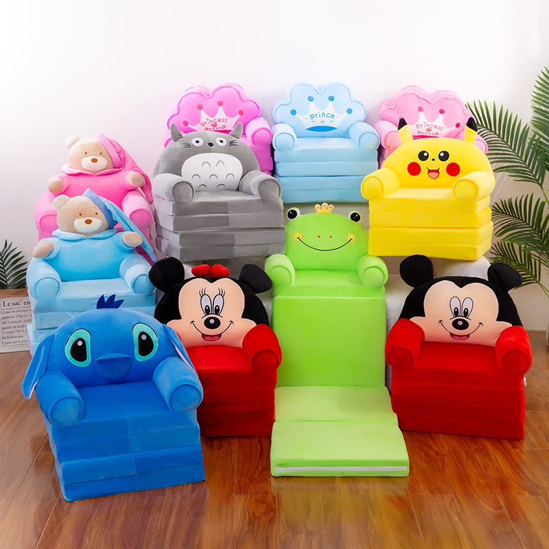 Comely kid'Sofa Set Мебель Кровать Комната Диван Плюшевая Мультяшная Игрушка Детский Двойной Складной Диван
