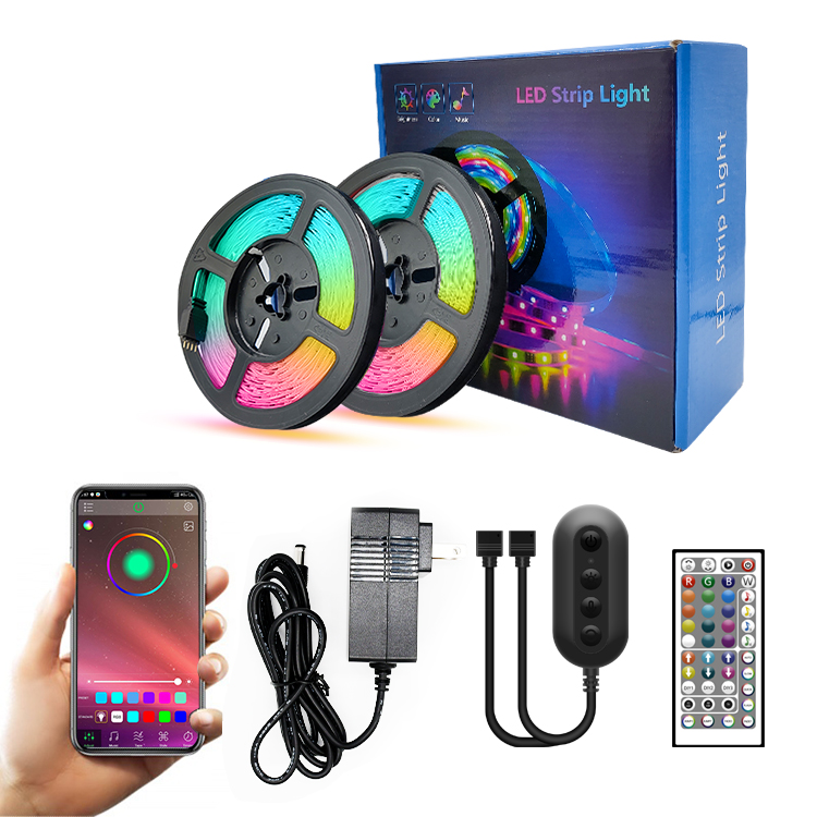 Гибкая СВЕТОДИОДНАЯ лента smd 5050, 12 В, RGB, IP20, с пультом управления на 44 кнопки