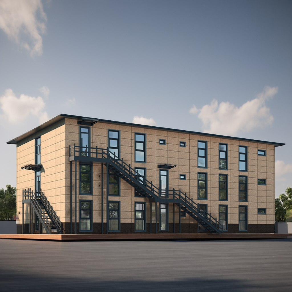 High Quality Luxury Prefabricated Two-Story Smart Container Office Building Flat Pack Shipping Container House