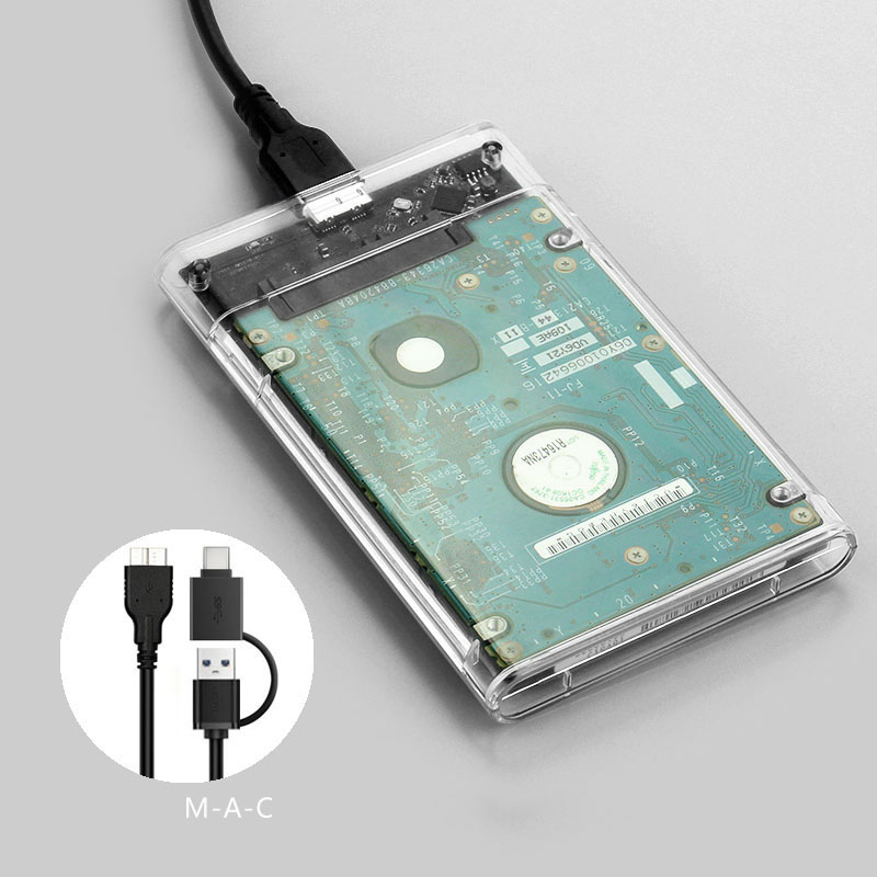 Прозрачный 2,5-дюймовый корпус для жесткого диска SATA SSD HDD 2,5 корпус для жесткого диска USB 2,5 Чехол для мобильного телефона