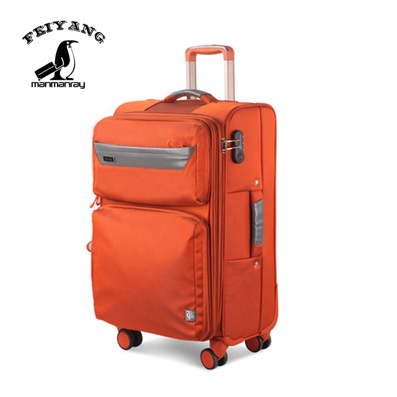 Hot sale new design durable fabric luggage bags long-distance big capacity luggage carry-on suitcase