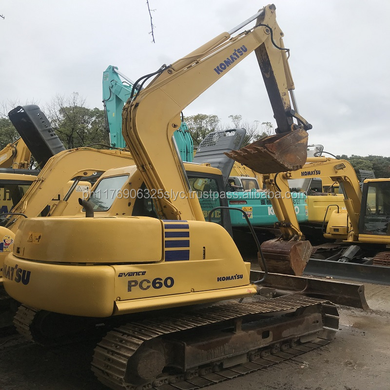 Хорошем состоянии Komatsu 6ton мини-экскаватор оригинальный японский из б/у Komatsu PC60-7 мини цепи экскаватора