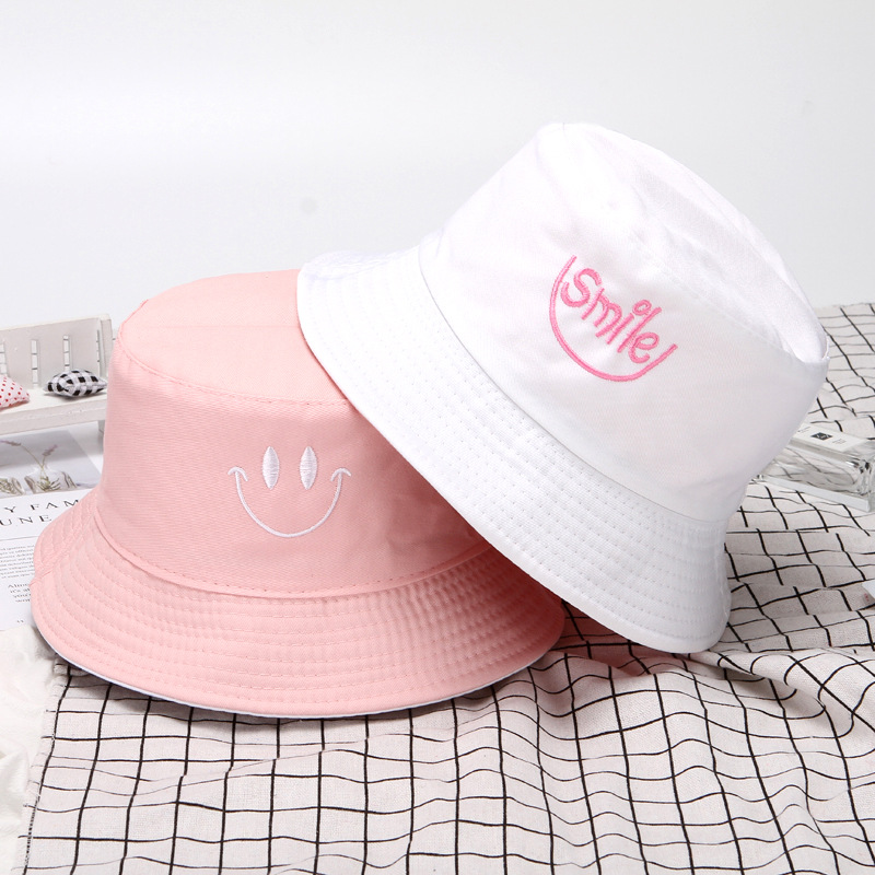 Wholesale White Cotton Men Bucket Bulk Double-sided Embroidery Logo Fisherman Woman Adult Bucket Hat Custom Design