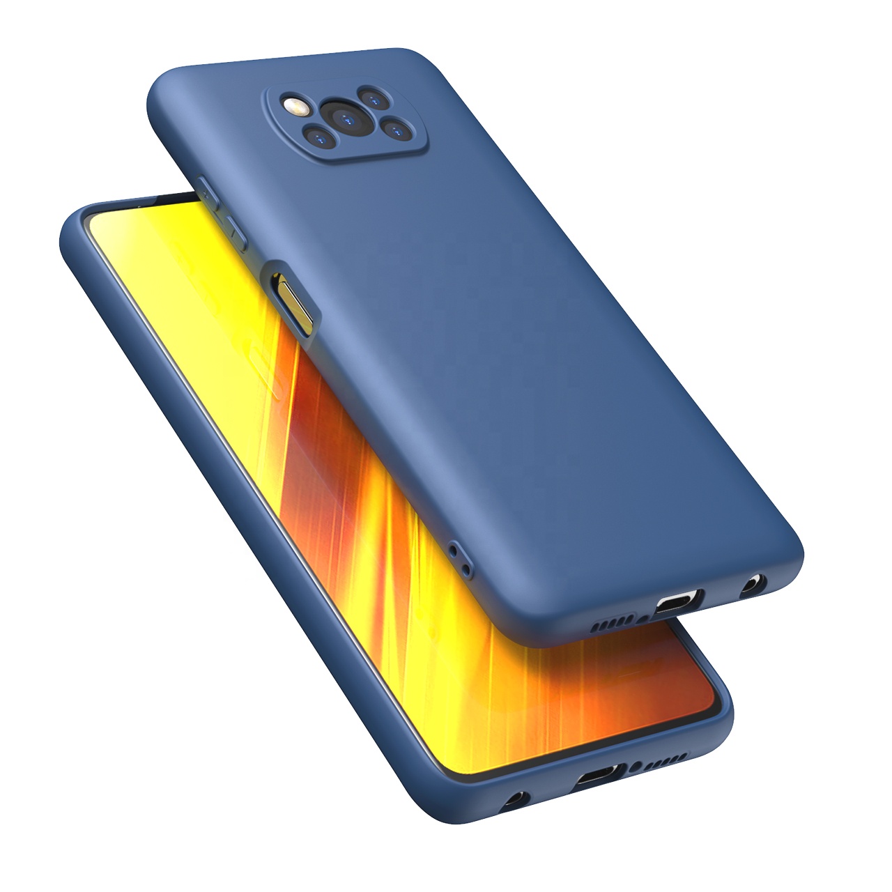 2 мм толстый Ударопрочный Мягкий жидкий силиконовый чехол для телефона Xiaomi Poco X3 NFC