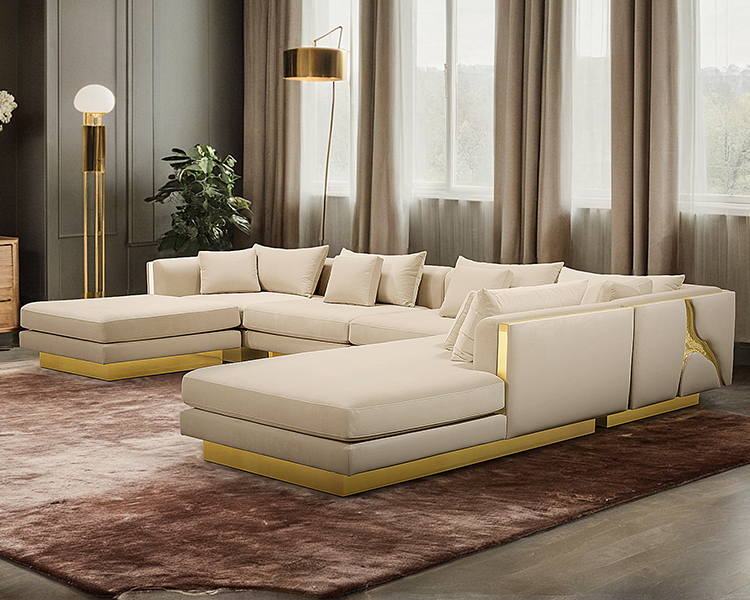 Sofa Manufacturer Custom Luxury Living Room Sofas Italian luxury Modern Sectional Sofa Set Furniture