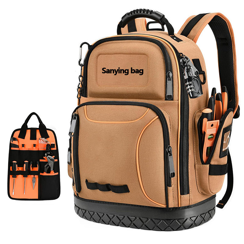 Custom Logo High Quality 1680D Storage Organizer Garden Work Canvas Heavy Duty Electrician Tool bag