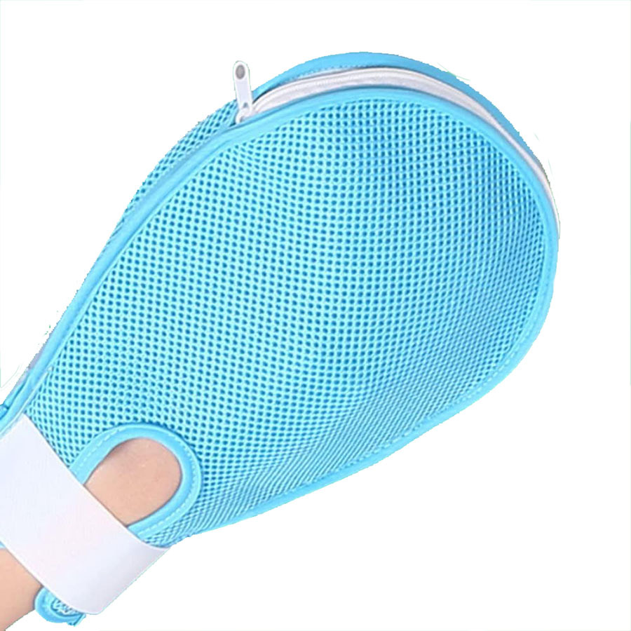 6677 Large Opening Mesh Restraint Hand Gloves Mittens for Patient Elderly Prevent Finger Harm Hand Gloves Restraint