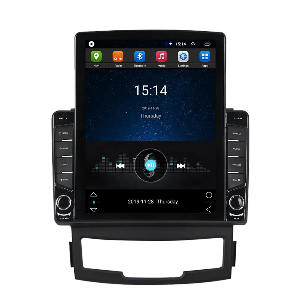 Tesla вертикальный Android IPS + 2.5D + DSP 4G LTE автомобильный радиоплеер для SsangYong Korando 2011-2013 без dvd с 2 + 32 ГБ/1 + 16 Гб GPS BT
