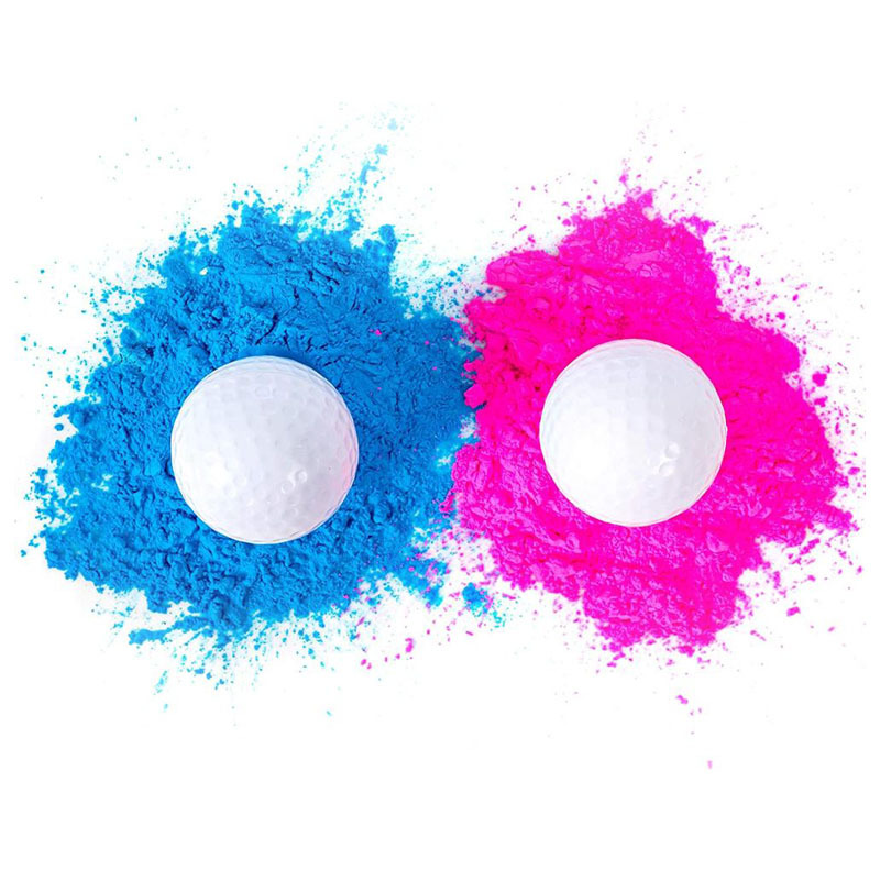 High-end Party Gender Reveal Golf Exploding Pink Blue Powder Balls For Gender Reveal Party Supplies