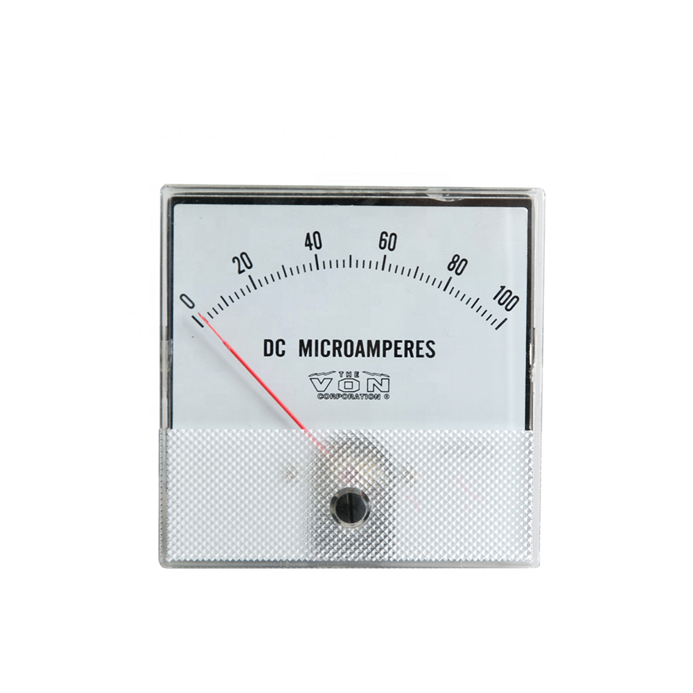 Профессиональный вращающийся аналоговый амперметр 80x80 мм DC Microammeter