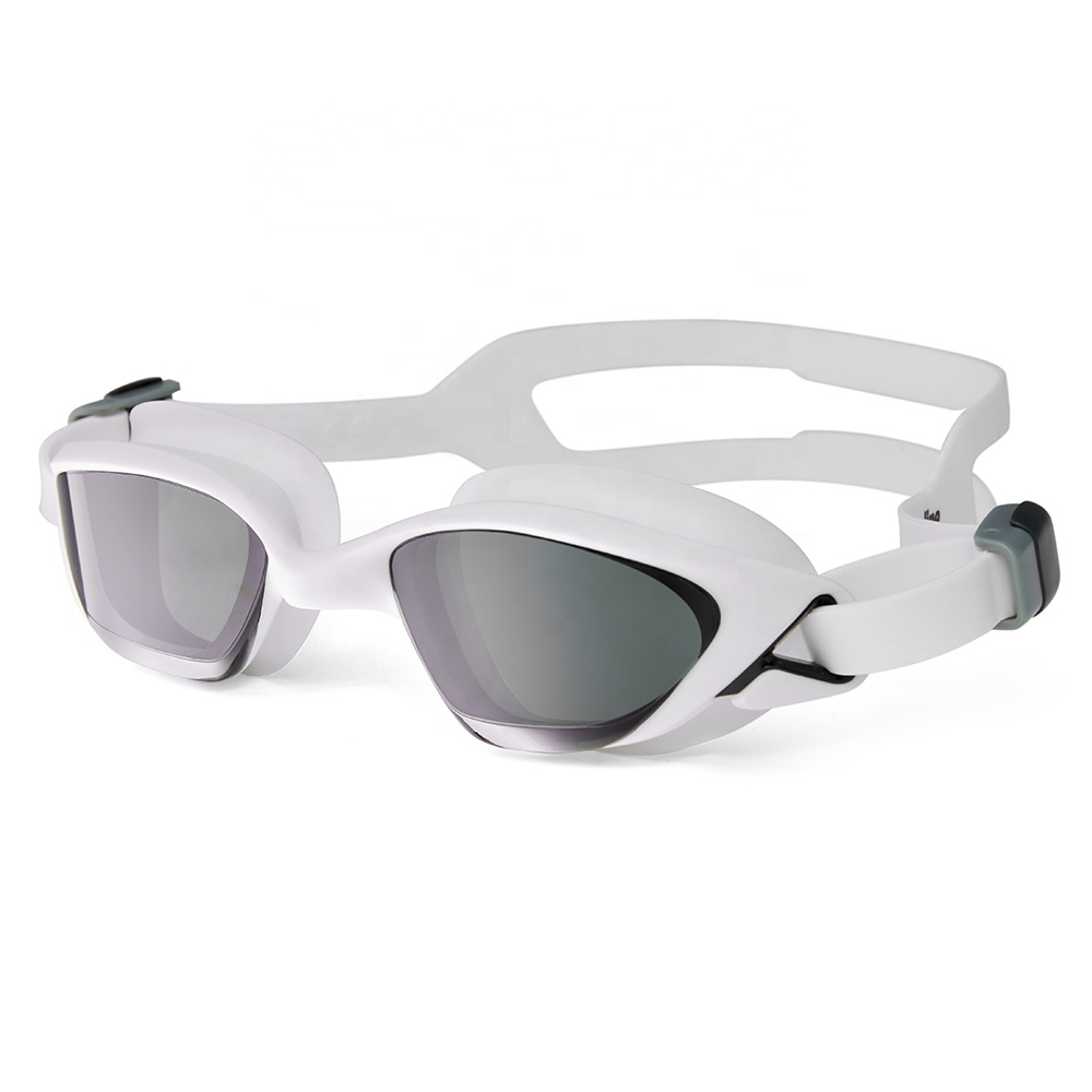 Eyeline Anti-fog Mirrored Coating Racing Training Swim Glasses Google