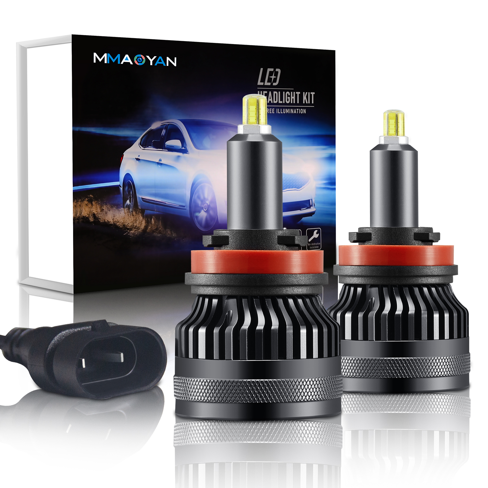 2021 Amazon hot selling 16000LM 360 degree car led light h7 canbus led car bulb h1 h11 h3 9012 high quality led headlight for ca