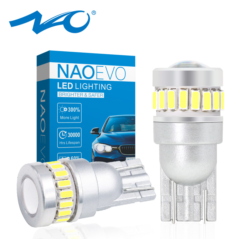 NAO W5W T10 LED CANBUS безошибочный автомобильный светильник 12 в 1,8 Вт 5W5 супер яркий 3030 3014 SMD 6000K белый 194 автомобильная парковочная багажная купольная лампа