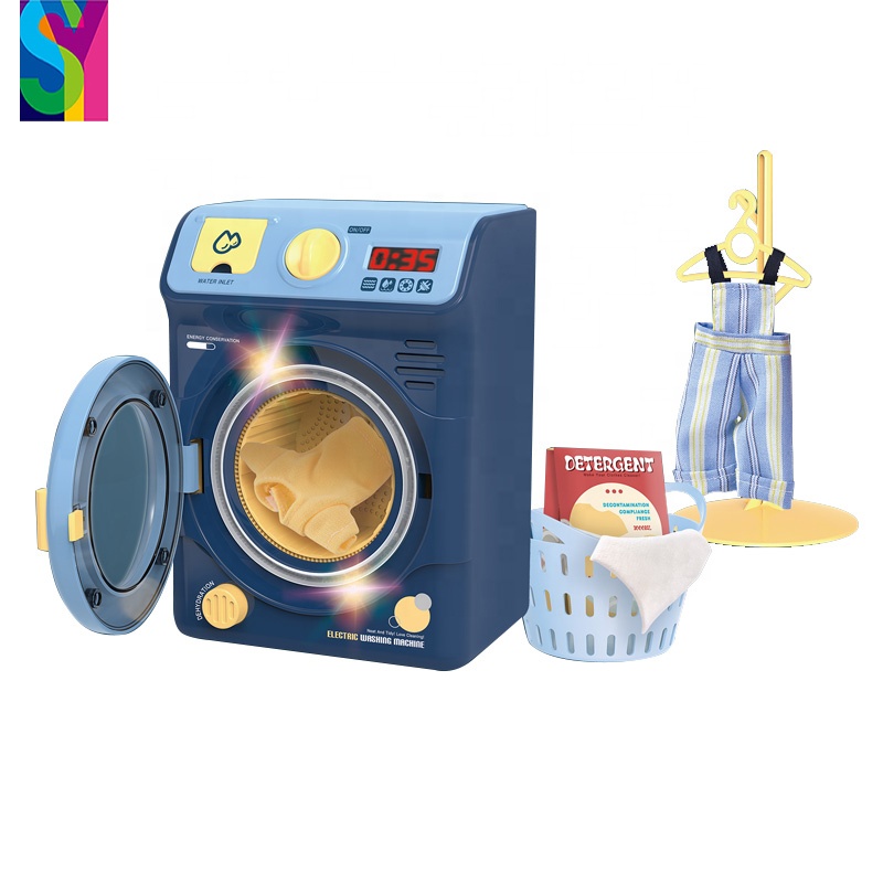 SY Children Simulation Electric Drum Washing Machine mini toys with light and sound 9PCS