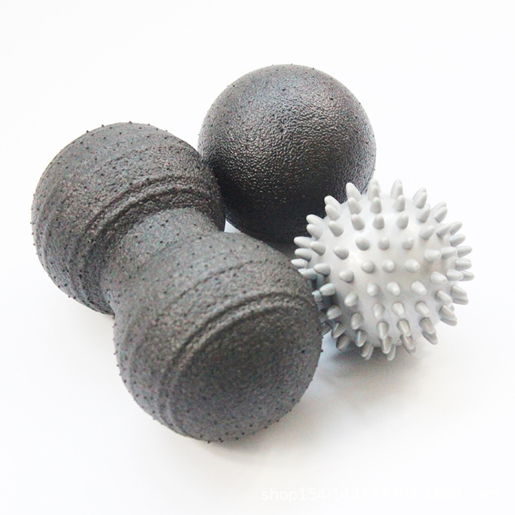 Массажные шарики Spiky Twin Black для физиотерапии, мини-арахис для упражнений, йоги