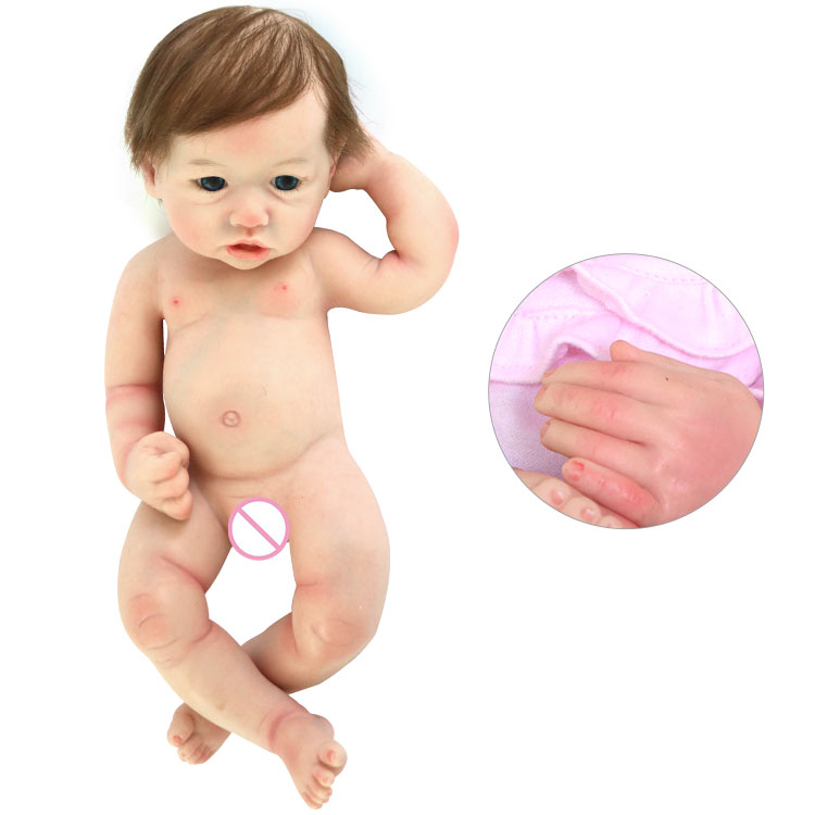 Лидер продаж, реалистичный силиконовый подарок Littleslove, 16 дюймов, ручная работа, живопись для новорожденных, кукла-младенец