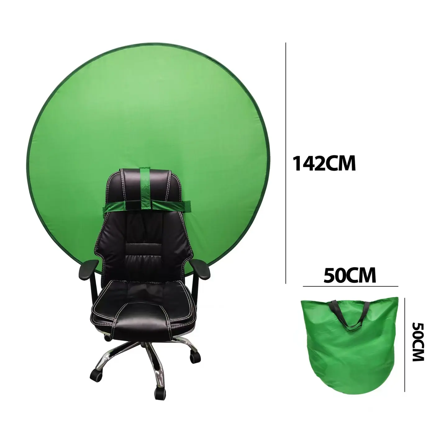 Portable Collaps Chroma Key Chair Green Screen Backdrop Set Photo Collapsible Background Chromakey Green Screen For Chair