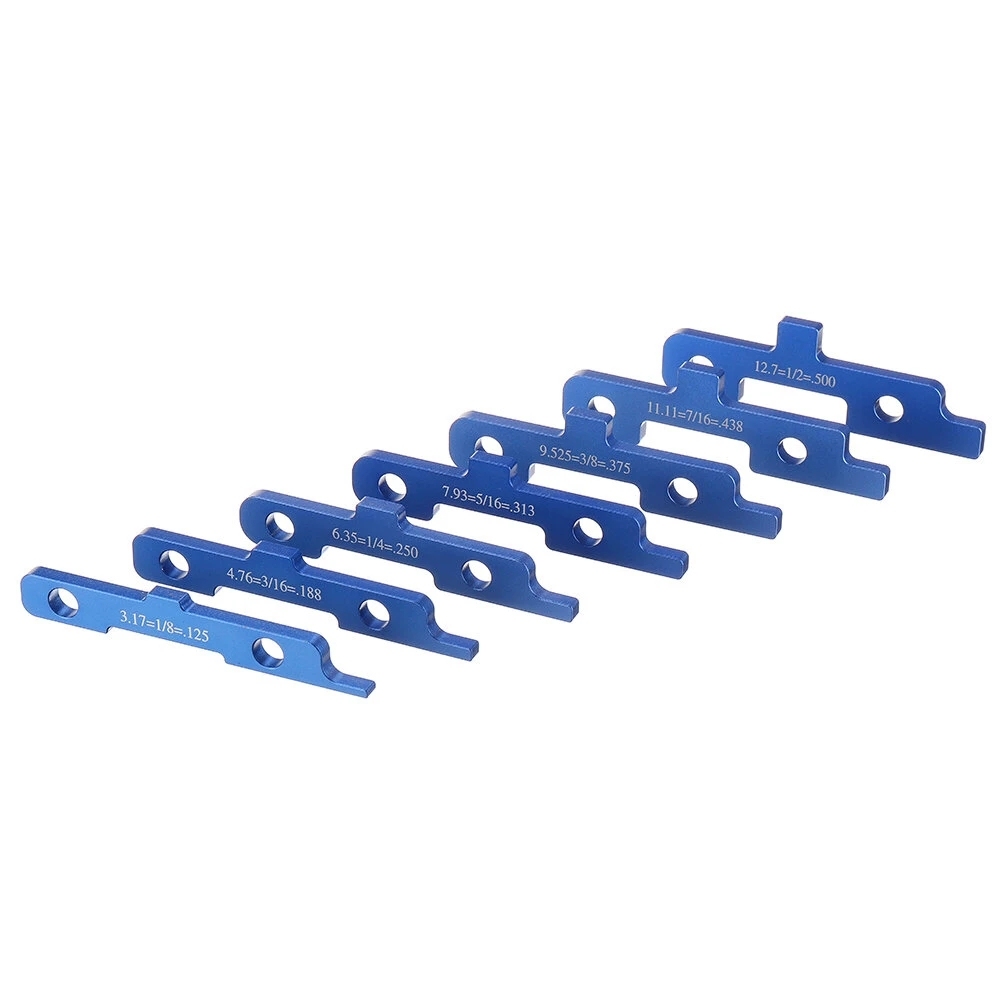 7pcs Precision Router Table Miter Gauge Aluminum Alloy Setup Block Height Gauge Table Saw Testing Gage Block Woodworking Tools