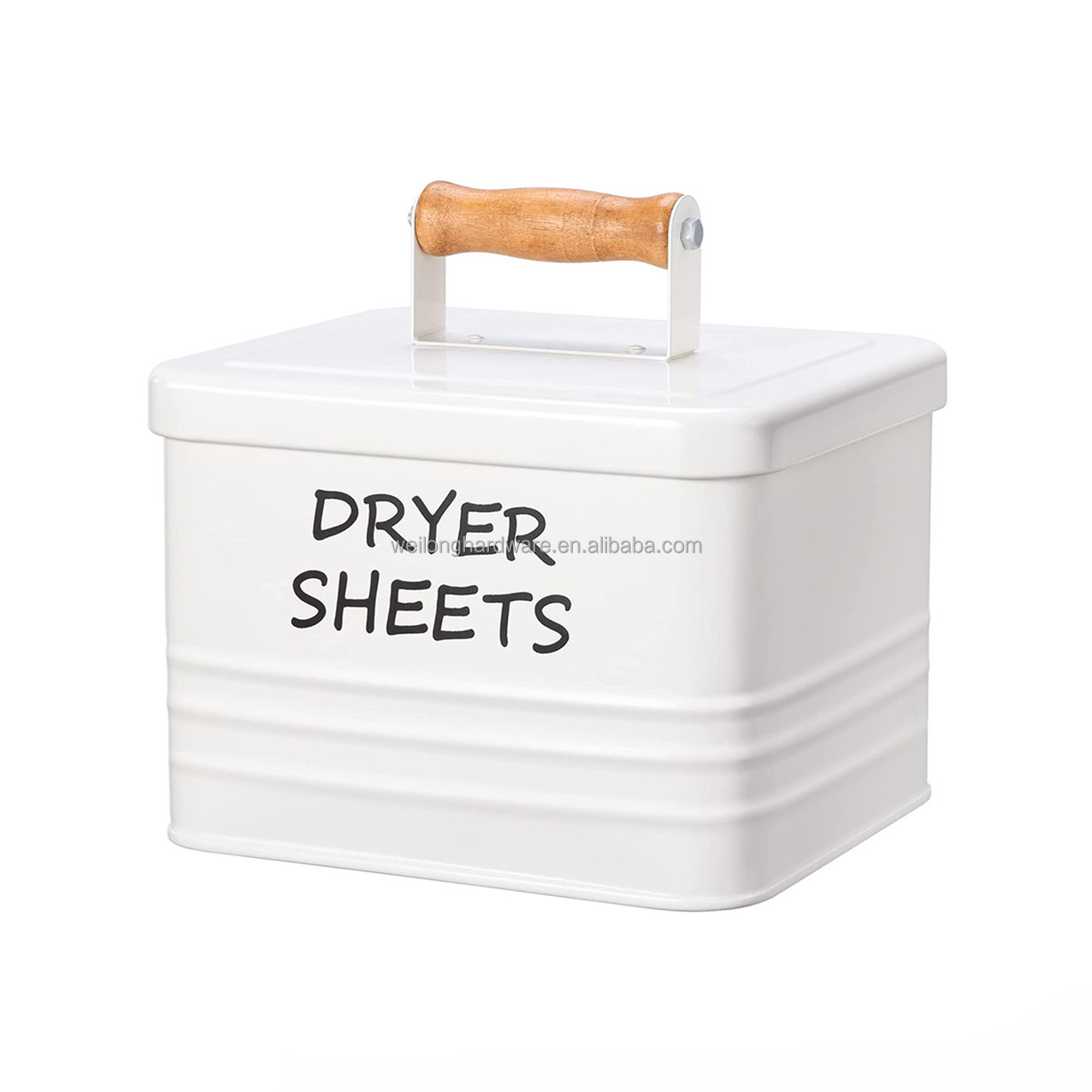Home Metal Laundry Dryer Sheets Holder Fabric Softener Dispenser with Handle for Laundry Room Decor Laundry Organization Storage