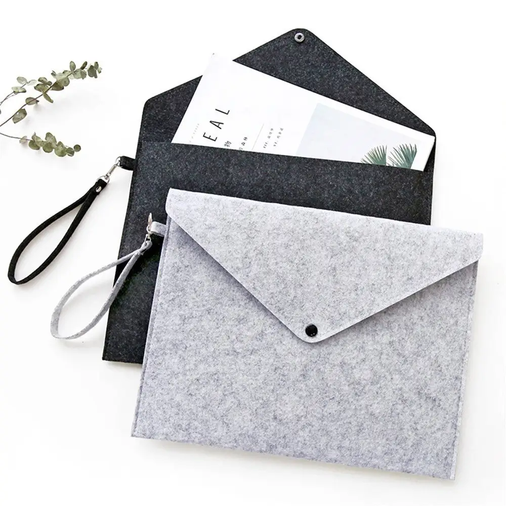 a4 wool felt file folder envelope bag for conference document case
