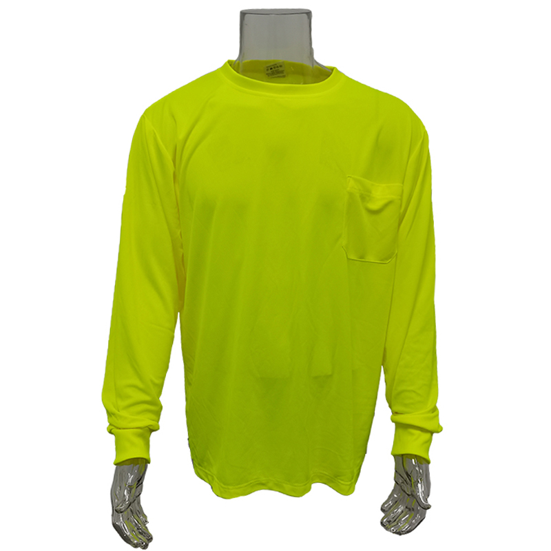 Hi Vis Safety Work Shirts With Logo High Visibility Long Sleeve Shirts Construction Work Clothing Safety Apparel