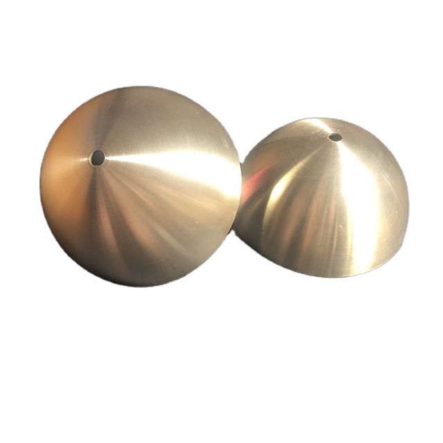 Mirror Polished Hollow Hemisphere Brass Half Ball Brushed Half Sphere Brass dome 150mm thick wall brass hemisphere