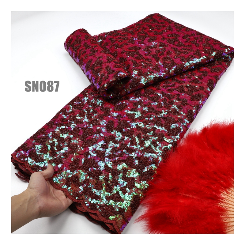 2021 Top selling lace fabric with fabric high quality sequins/fancy lace fabric with sequin fabric/sequin nigerian lace
