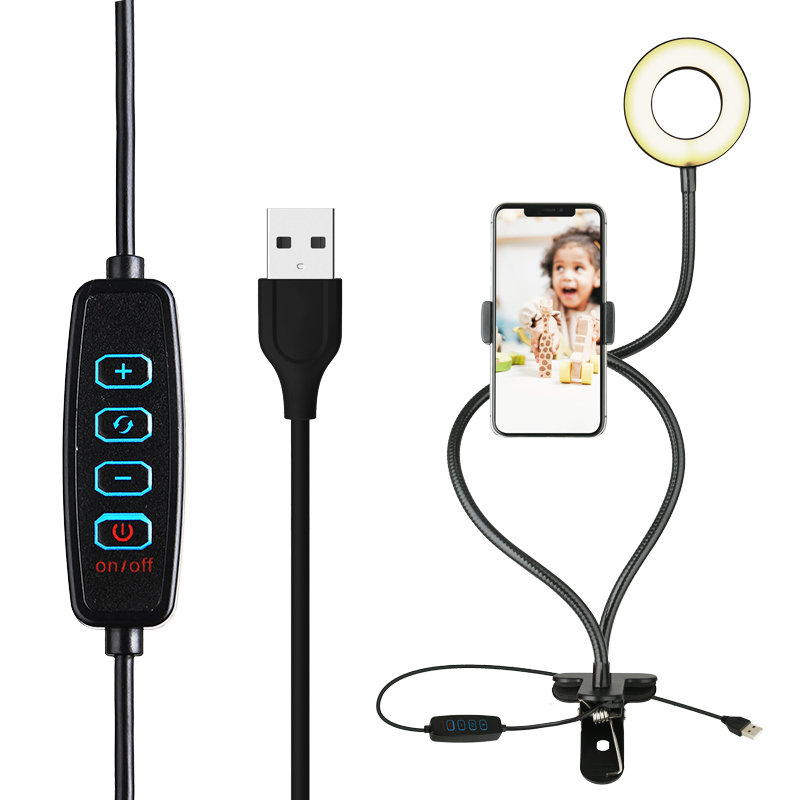 Somostel 2021 New producto Soporte de Celular High quality 360 Degree LED Ring Light Stand Mobile Phone Holder
